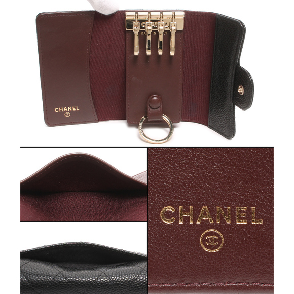 Chanel 4 Key Black Skin Case Caviar Matelasse - Picture 4 of 8